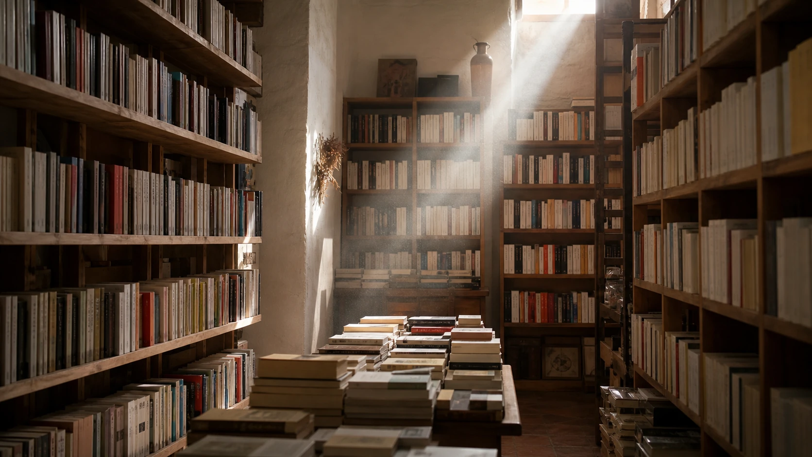 Interior de librería — contexto in situ