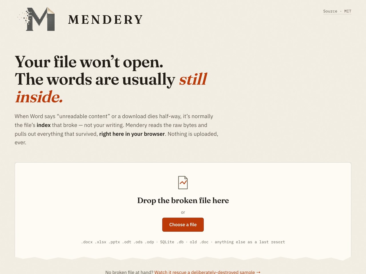 Mendery — live site, designed and built by Viva Grafix